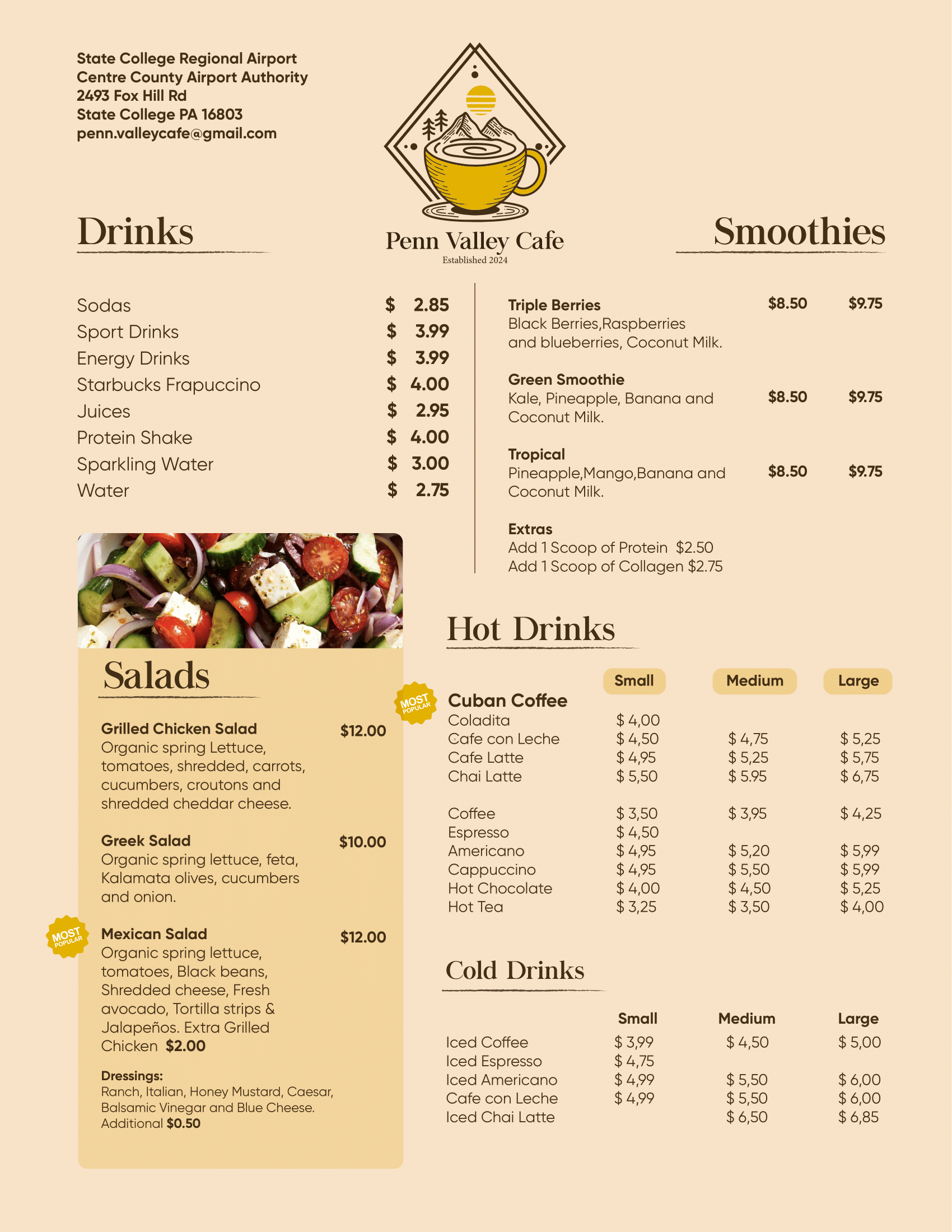 Penn Valley Cafe Menu FEB 3 2 2